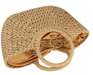 En gros femmes d'été en paille de <span class=keywords><strong>raphia</strong></span> naturel sac de plage de paille sac fourre-tout - Product Image 4
