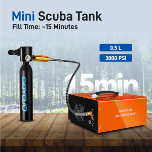 Compresseur d'air double puissance 4500 PSI 220V 110V 350W avec arrêt automatique, remplissage rapide et ventilateur de refroidissement pour bouteilles de plongée PCP - Product Image 1