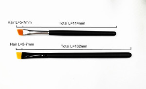 Pequeño ángulo de corte cepillo vegano naranja sintético plana ángulo delineador de ojos cepillo de cejas de precisión para cejas - Product Image 5