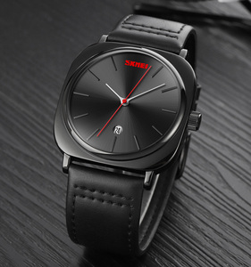 Montre à <span class=keywords><strong>quartz</strong></span> japonaise 3ATM étanche Bracelet en cuir pour homme Montre-bracelet Skmei 9266 - Product Image 6
