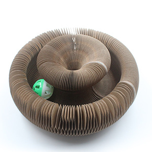 Foldable Interactive Bell Toys Recyclable Corrugated <b>Cat</b> <b>Scratching</b> Toy Magic Organ <b>Cat</b> Scratcher Cardboard with Bell Play Toy - Product Image 6