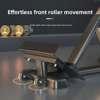 Chaise romaine commerciale en métal pour entraînement abdominal, dorsal et de la taille, non pliable et multifonctionnelle