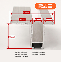 Umbral de puerta de aleación de aluminio para elevador moderno 55*35mm Compatible con piezas de repuesto Giant KONE