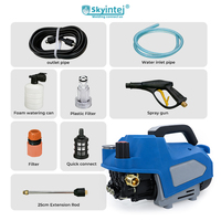 Mini laveuse haute pression électrique pour le lavage de voitures, le nettoyage des sols de la maison et du jardin, machine à laver portable avec pistolet pulvérisateur