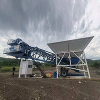 Impianto di Betonaggio Mobile Completamente Automatico da 60m3/h, Impianto per Calcestruzzo, Impianto Mobile di Miscelazione del Calcestruzzo
