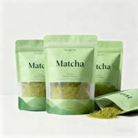 Sachet d'emballage personnalisé à fermeture éclair Doypack pour matcha, café, thé, 35 250g 500 grammes, grand sac en mylar pour le stockage alimentaire