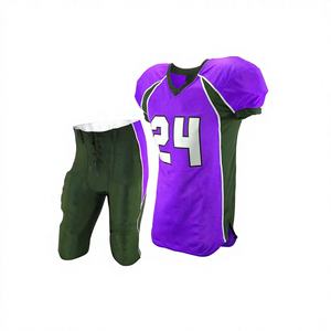 قميص كرة قدم أمريكية مخصص قابل للتنفس مضاد للبكتيريا 100% بوليستر بأكمام قصيرة ملابس رياضية بالجملة - Product Image 1