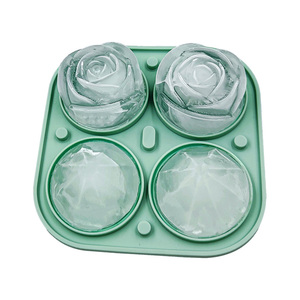 Moule à glaçons réutilisable en silicone de qualité alimentaire personnalisé en forme de rose avec boîte de rangement pour la maison - Product Image 4