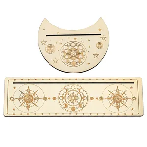 Tavole Decorative in legno tarocchi espositore supporto Base fase lunare gioco da tavolo mistero Wicca altare divinazione accessori