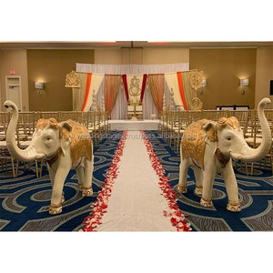 Decoración de entrada con tema de boda Srilankan, estatuas de baile de boda de lujo para entrada, estatuas de decoración de entrada real con puerta - Product Image 3