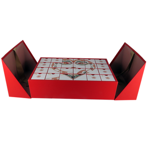 Custom Printed Advent Calendar Big Large Cardboard Beauty Cosmetics Packaging Gift Box with Drawers