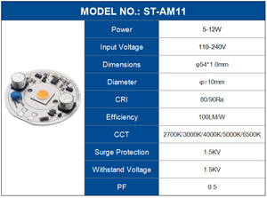 54*1.0mm 5W 10W 12W AC <span class=keywords><strong>COB</strong></span> dẫn chip mô-đun DOB ánh sáng 110V 240V 100lm/W 2700K 3000K 4000K 5000k 6500k cho ánh sáng Trần - Product Image 4