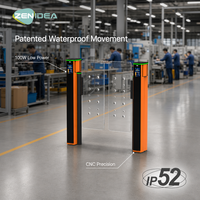 Porte-bascule rapide en acier inoxydable étanche IP52, mouvement breveté, moteur sans balais CNC de précision 100W basse consommation DC24V, anti-collision arrière