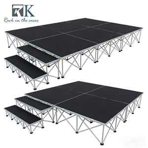 Scène pliante en aluminium à installation rapide, plateforme extérieure antidérapante - Product Image 1