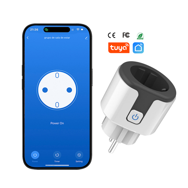 WIFI Smart Home Socket EU Plug Outlet Energy Monitor Remote Alexa Smart Plug 16A Timer Power Monitor Plastic ABS