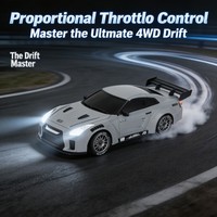 Voiture de drift EPT RC 4WD à l'échelle 1/20 avec lumières LED, pneus de drift, jouet sportif de course, idée cadeau pour une utilisation en intérieur avec pneus remplaçables