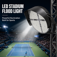 Projecteurs de stade 600W 5000K 240000lm, éclairage sportif de type projecteur, projecteurs LED 1500W pour mât élevé, 100-277VAC 60 °