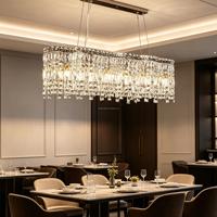 Lampes de plafond LED en cristal de luxe, design moderne, AC IP65, pour salon, chambre à coucher, salle à manger, style haut de gamme