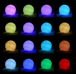 Dimmable Rgb Earth Moon Night Light Magnet Led Starry Atmosphere Child 16 Colour Moon Light 2021
