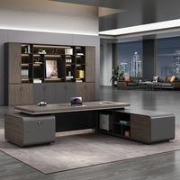 Meubles de bureau modernes de direction au prix d'usine, conception de luxe OEM, aluminium, 160 cm, 180 cm, 200 cm, bureau d'ordinateur en bois