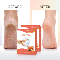 Masque exfoliant pour les pieds, design 3D en forme de chaussette, fabrication OEM, facile à utiliser, pour éliminer les peaux mortes