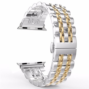 Pour <span class=keywords><strong>Apple</strong></span> <span class=keywords><strong>Watch</strong></span> <span class=keywords><strong>44mm</strong></span> 40mm iwatch 42mm 38mm 7 maillons en <span class=keywords><strong>acier</strong></span> <span class=keywords><strong>inoxydable</strong></span> pour <span class=keywords><strong>apple</strong></span> <span class=keywords><strong>watch</strong></span> série <span class=keywords><strong>5</strong></span> 4 3 2 1 - Product Image 2