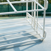 Étagère de rangement pliable en fil métallique robuste de qualité professionnelle, mobile, pour usage en terrain d'entraînement, organisateur de comptoir, support d'équipement