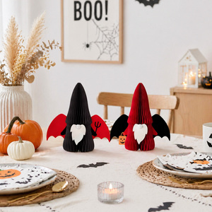 Décoration pliable écologique Halloween : Démon, Leprechaun, Gnome, Elfe – Ornements 3D en papier nid d'abeille pour fêtes, maison et vitrine - Product Image 4