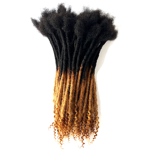 Extensions de <span class=keywords><strong>dreadlocks</strong></span> en cheveux humains faites à la main, effet ombré |   Extensions de cheveux 100% Remy, Locs moyennes pour femmes et hommes - Product Image 2