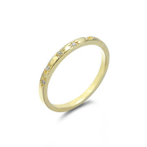 Ensemble de bagues en opale pavée, ensemble minimaliste d'opale et de diamants, bagues empilables pour tous les jours, or 14 carats - Product Image 5
