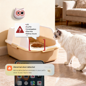 <span class=keywords><strong>Cam</strong></span>éra de litière pour chat OKKPETS AI LitterLens, étanche IP65, 1080p, <span class=keywords><strong>cam</strong></span>éra intelligente pour animaux de compagnie pour surveiller les problèmes de litière et de la vessie des chats - Product Image 2