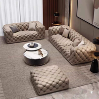 Canapé sectionnel en velours de luxe européen moderne pour villa, salon, hall d'hôtel, appartement, ensemble de canapés pour la maison
