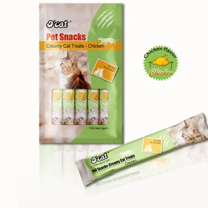 2023 novos produtos pet food venda quente Fábrica Atacado Cat Snacks Frango Salmão Atum Sabores Cremoso Cat Treats Cat Food Wet