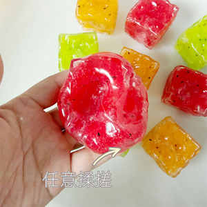 Pelotas antiestrés blandas de aceite de coco y vaselina, juguetes sensoriales moldeables de textura de queso cuadrado, sandía y granizado, que no se rebotan - Product Image 5
