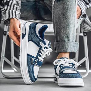 Chaussures de skate basses pour hommes, style créateur, tendance rétro, épaisses, décontractées, pour la marche, streetwear, baskets hip-hop respirantes en PU - Product Image 5
