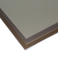 Tôle d'aluminium anodisée sablée bronze clair pour façade de boutique