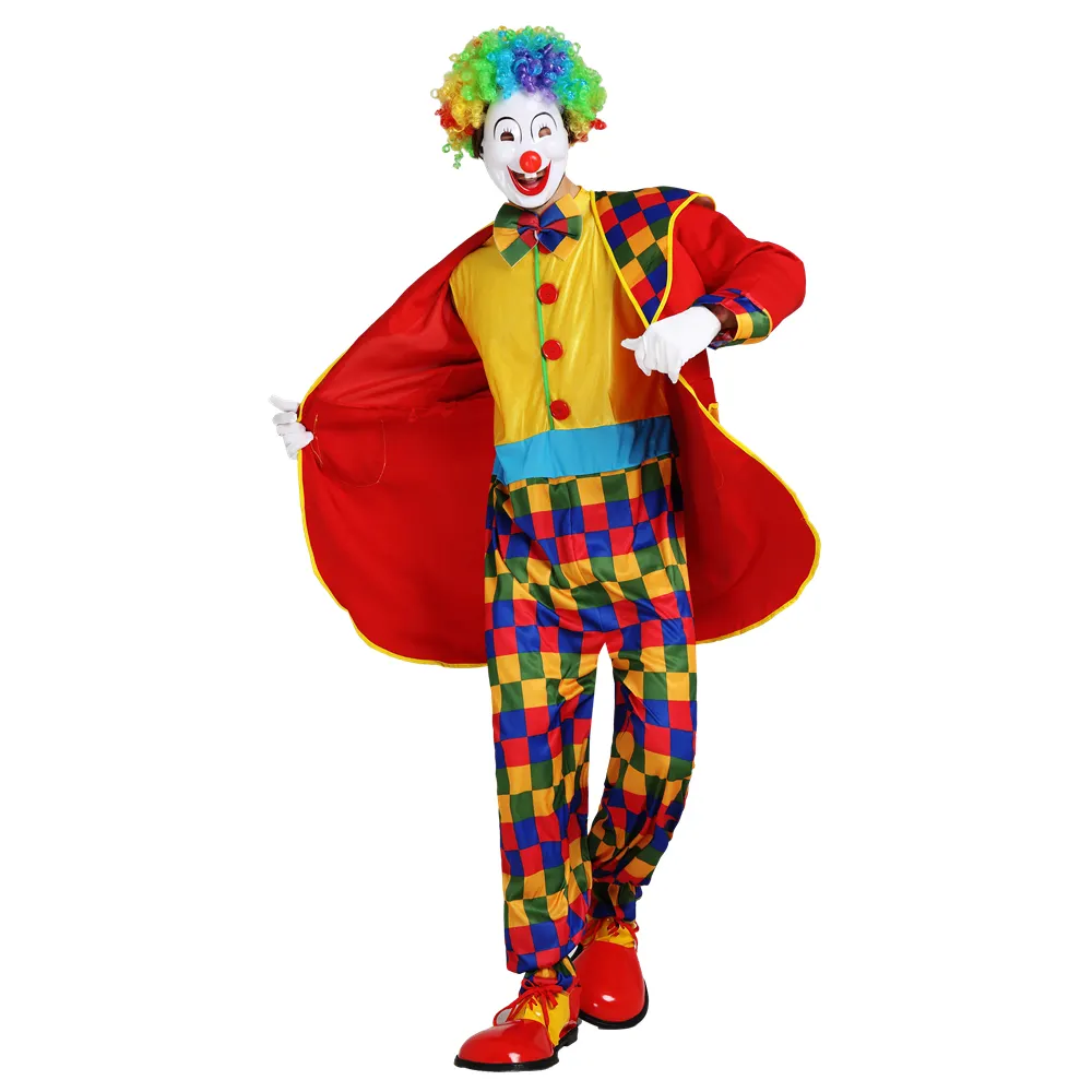 Funny Clowns Costumes Halloween Party Carnaval Cirque Cosplay Costume Joker Stage Cosplay Pour Adulte