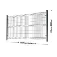 Clôture en treillis métallique 3D de haute qualité, sur mesure, en PVC vert pour extérieur, panneau de clôture en treillis soudé galvanisé avec poteau