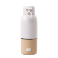 Chauffe-lait en acier inoxydable rechargeable par USB 100W 11.1V avec écran LED, sans BPA, chauffe-biberon pour bébé