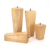 Pieds de canapé carrés en bois de 10 cm, pieds de meubles carrés en bois