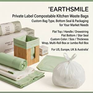 Sacchi per Rifiuti Compostabili BPI EN13432 AS4736 6L-200L 1.6-50 Gal Personalizzati con Sigillo a Stella per Casa, Giardino e Rifiuti Commerciali - Product Image 4