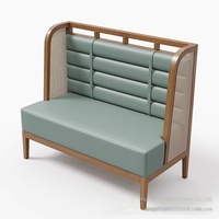 Canapés minimalistes modernes pour restaurants, restaurants de hot pot, salons de thé/café, table et chaises en bois massif