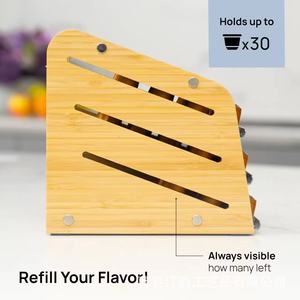 Soporte de madera negro para cápsulas de café, soporte para vasos de papel, estante de almacenamiento para tiendas de café y té con leche, estante de almacenamiento para mostrador de bar. - Product Image 3