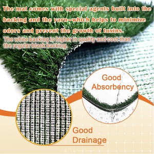 Tapis d'entraînement pour chien à 4 couches avec plateau, pelouse artificielle, toilette pour animaux de compagnie, pour intérieur et extérieur, grande bâche pour chien pour <span class=keywords><strong>appartement</strong></span> et patio - Product Image 6