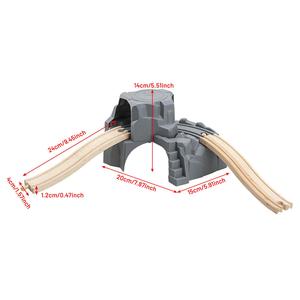 Treno binario ferroviario gioco gioco Set bambino giocattolo con Tunnel e binario veicolo ferroviario Tunnel di divertimento - Product Image 4