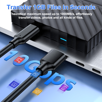 Cable USB-C a USB-A, USB 3.2 Gen2, 10Gbps, con Conductor de Cobre Puro para Computadora, SSD Externo, MacBook Pro y iPad
