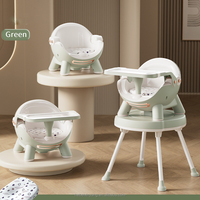 Nouvelle chaise haute pliable pour bébé 2026, chaise d'alimentation pour enfants, chaise à manger pour bébé avec roues réglables.