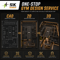 Équipement de Gym Commercial Complet SK – Ensemble Complet avec Visualisation 3D et Aménagement – Musculation, Cardio, Poids Libres – Vente Directe Usine OEM/ODM