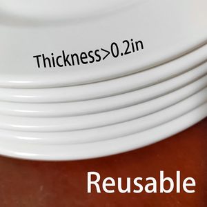 Chất lượng cao xu hướng nhà hàng Dinner tấm trắng Vòng melamine tấm cho phục vụ ăn uống - Product Image 4