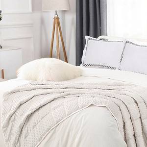 毛绒重力毯双面设计天鹅绒白色超柔软安全舒适压力泡沫重力毯 - Product Image 5